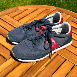 Saucony Jazz Low Pro Blue with Red Stripe